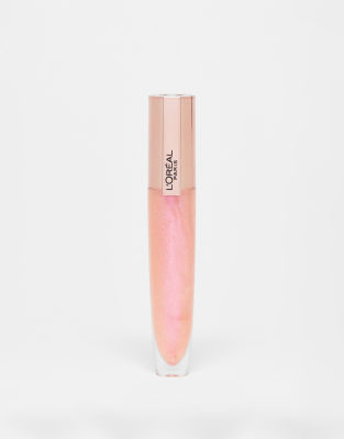 L'Oreal Paris - Rouge Signature - Transparenter Lipgloss für vollere Lippen - 406 Amplify-Rosa