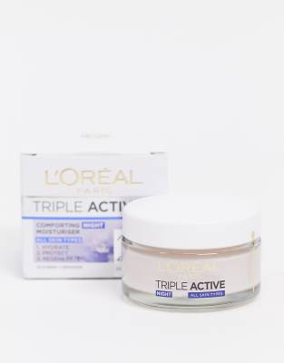L'oreal Paris Triple Active 24Hr Comforting - Natcreme-Ingen Farve