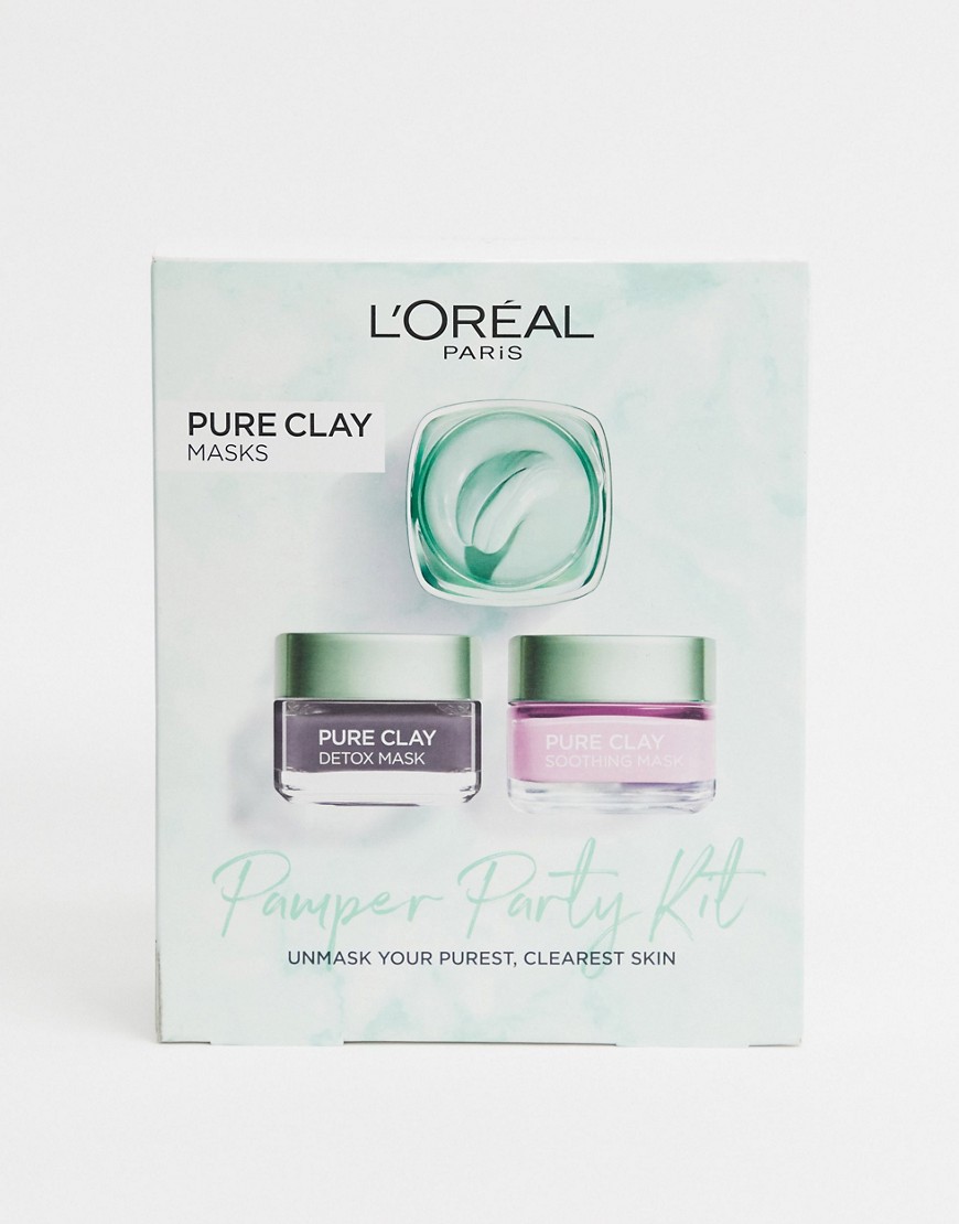 L'Oreal - Stay In and Clay - Huidverzorgingsset-Zonder kleur