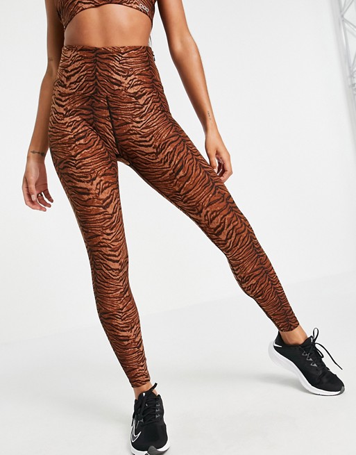 Lorna jane core ankle biter leggings in tiger print