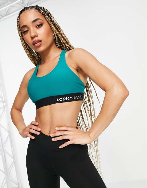 Lorna Jane cardio high support sports bra in jade