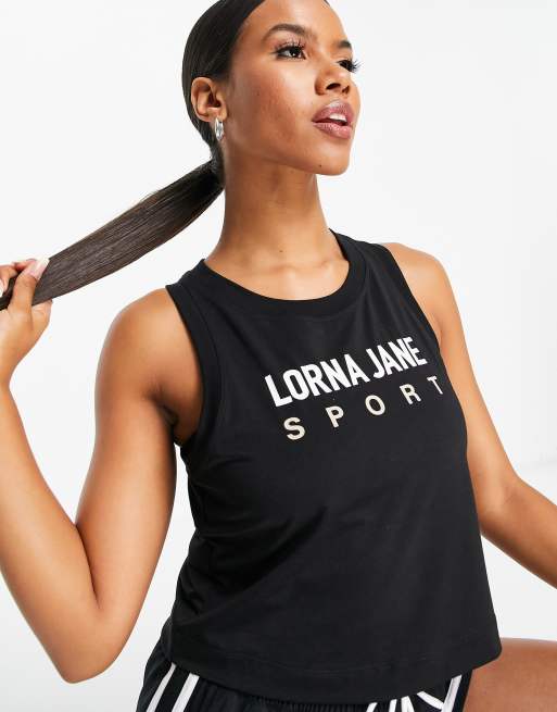 Lorna Jane logo vest in black | ASOS