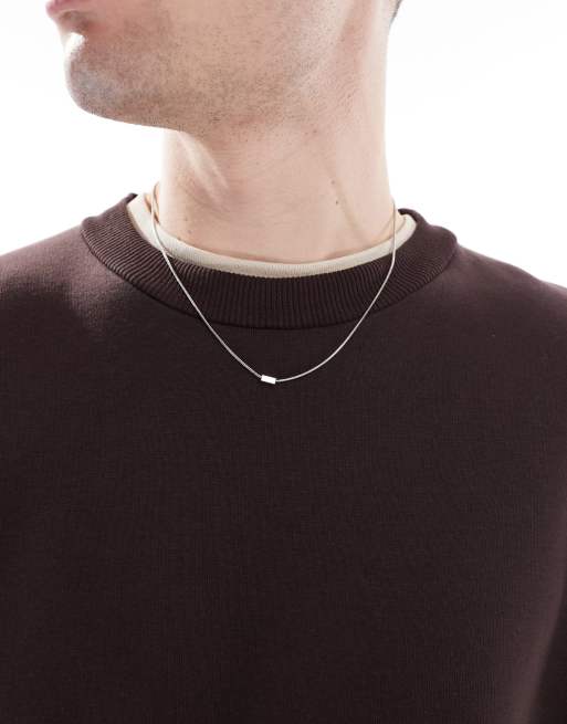 Lost - Collana in acciaio inossidabile con pendente geometrico