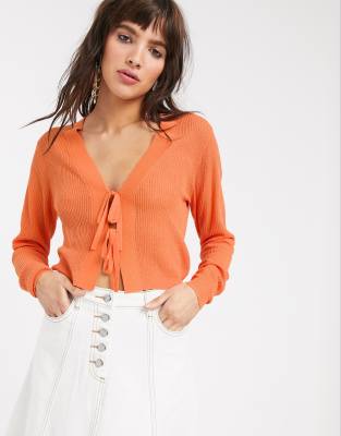 front tie cardi