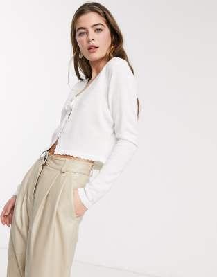 tie cardigan crop