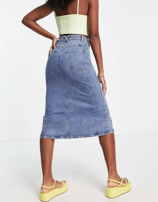 Midi denim online rok