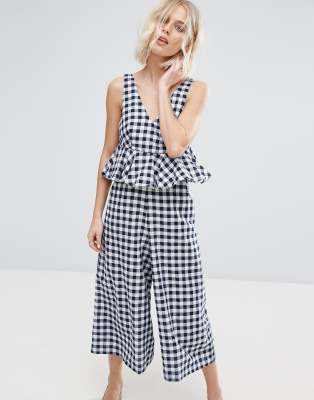 asos gingham jumpsuit