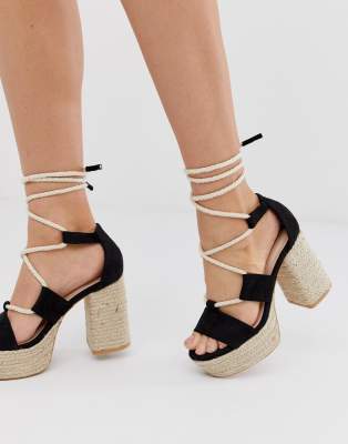 lace up platform espadrilles