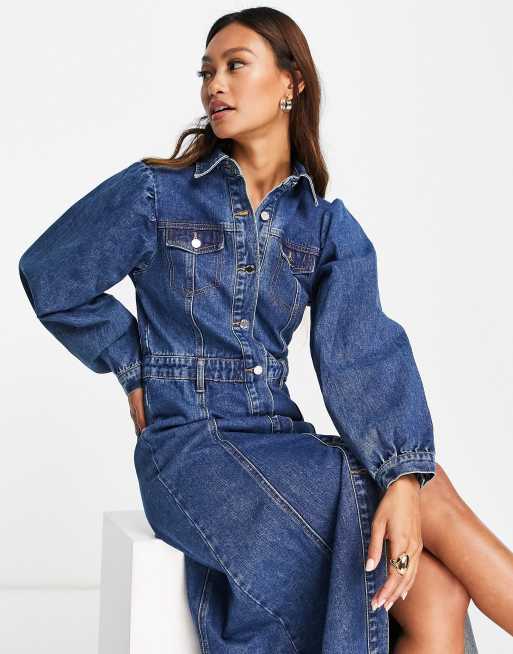 Denim trucker cheap dress