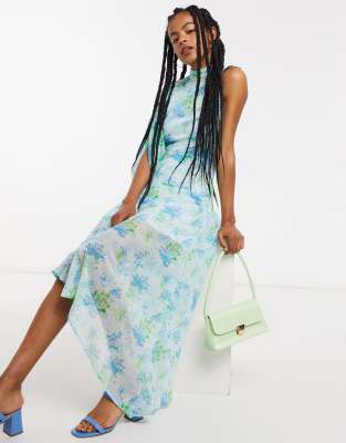 one shoulder midaxi dress