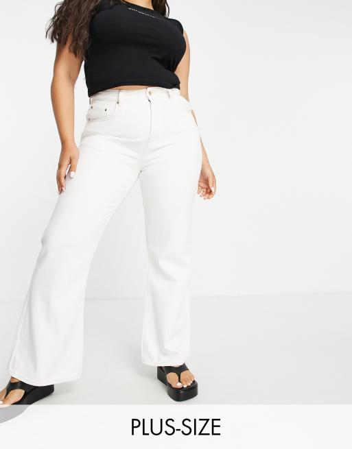 White flare store jeans plus size