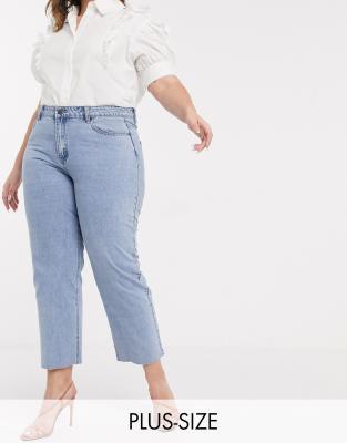 straight leg jeans for plus size