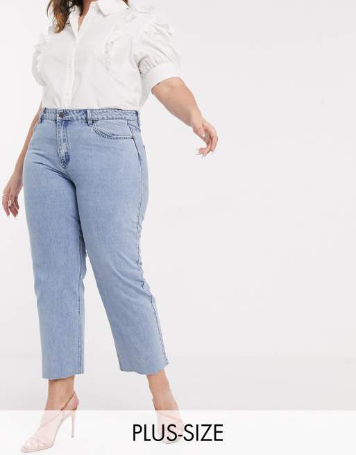 Light wash best sale plus size jeans