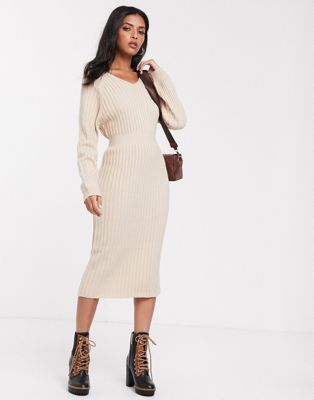 knit midi dresses with sleeves