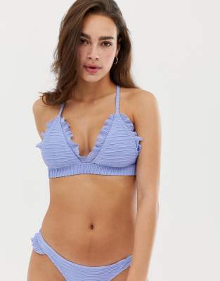 Lost Ink ruffle trim bikini top | ASOS