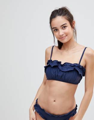 bikini ruffle top