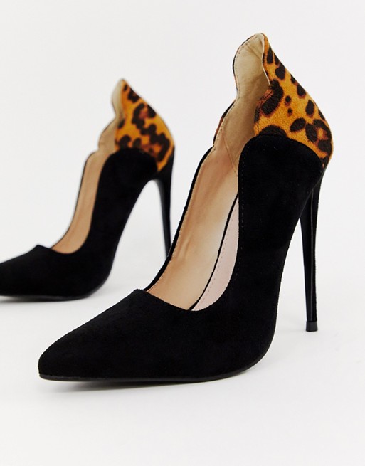 Lost Ink Tammy leopard print court shoes | ASOS