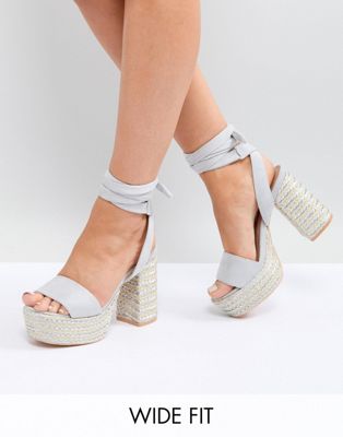 grey sandals wide fit