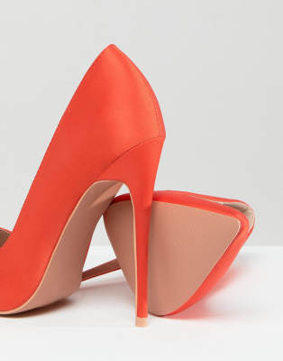 wide fit orange heels