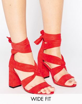 wide fit red shoes and sandals