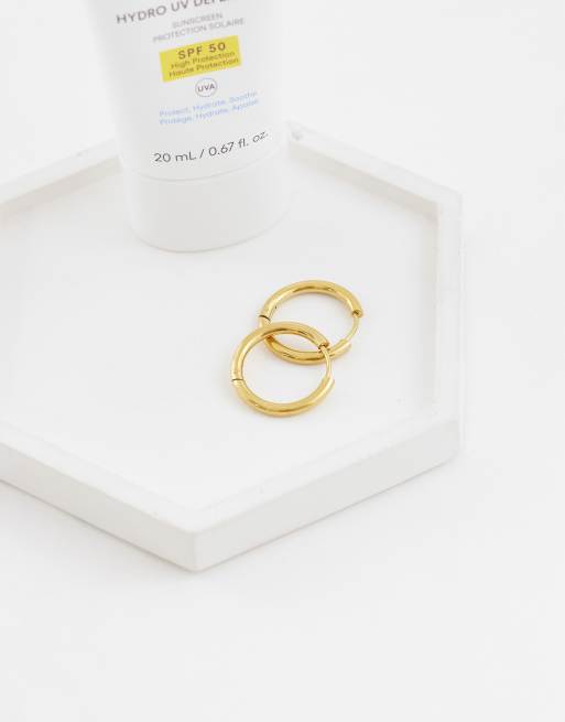 Lost Souls 15mm infinity hoops in 18k gold plated stainless steel, 2 of 4