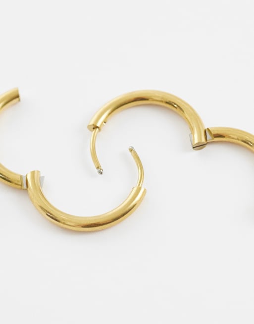 Lost Souls 15mm infinity hoops in 18k gold plated stainless steel, 3 of 4