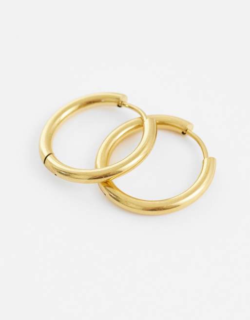 Lost Souls 15mm infinity hoops in 18k gold plated stainless steel, 4 of 4