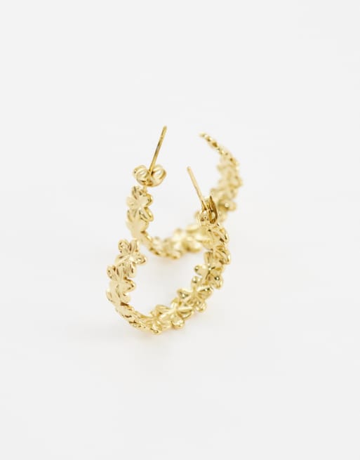 Lost Souls – 18K guldpläterade creoler med smält design, 3 av 4