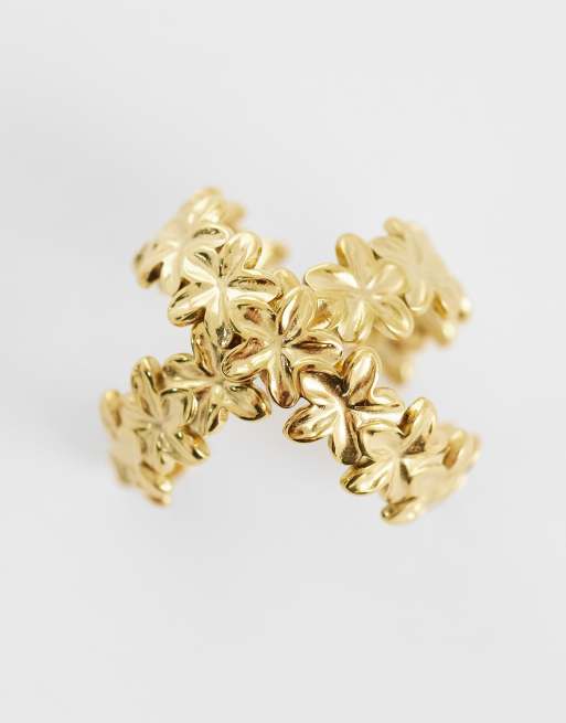 Lost Souls – 18K guldpläterade creoler med smält design, 4 av 4