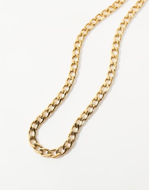 Lost Souls – 18k guldpläterat halsband i rostfritt stål med pansarkedja, 2 av 4