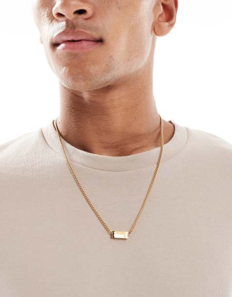 Lost Souls – 18K guldpläterat halsband med rektangelhänge - view 1