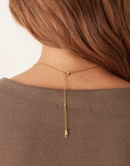 Lost Souls – 18k guldpläterat statement-halsband i rostfritt stål med smält hänge, 2 av 4