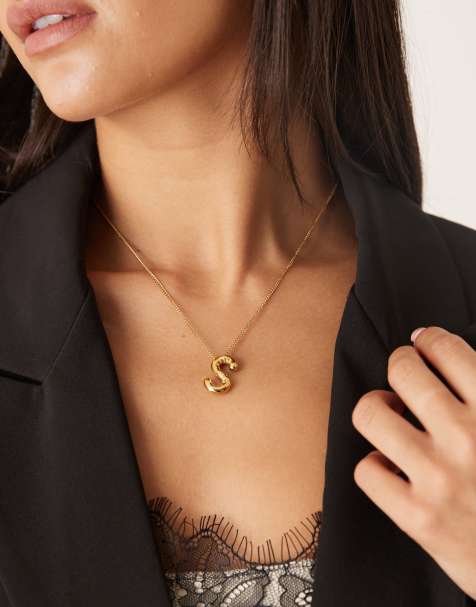 Lost Souls - 18K vergulde ketting met initiaal - view 1