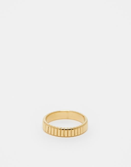 Lost Souls - 18k vergulde ring met textuur