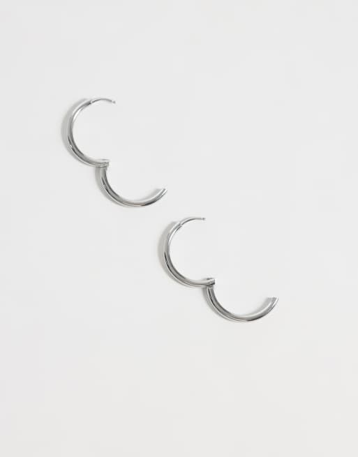 Lost Souls 20 mm dikke hoepeloorbellen van roestvrij staal, 4 van 4