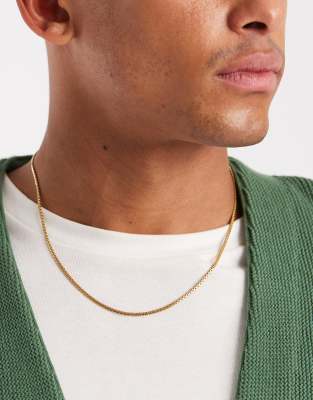 Lost Souls 2.5mm Herringbone Chain Necklace In Gold