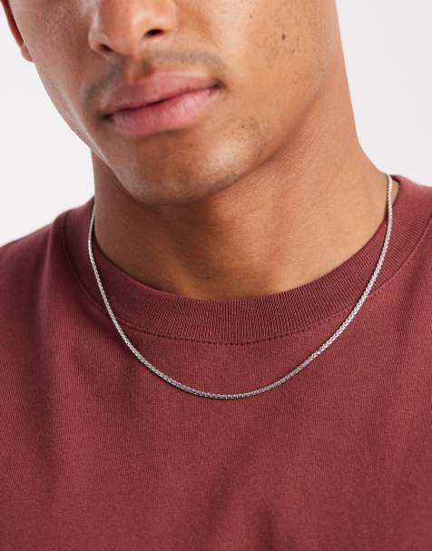 Lost Souls 2.5mm herringbone chain necklace in stainless steel - view 1