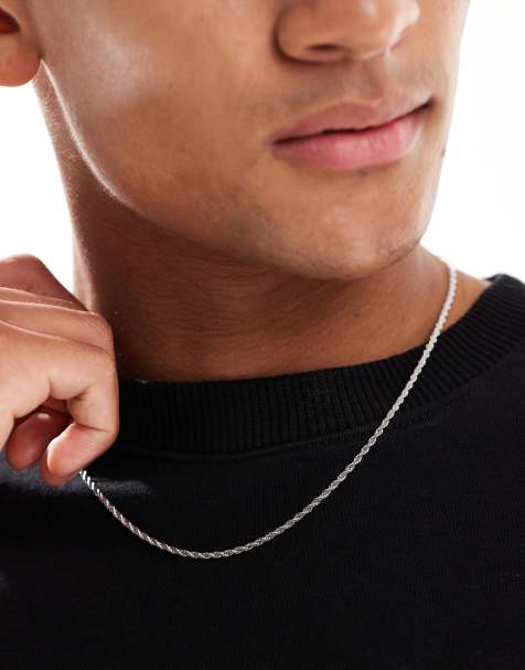 Lost Souls 2.5mm Rope chain necklace in stainless steel - view 1