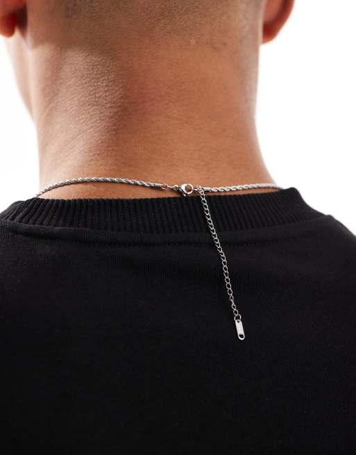 Lost Souls 2.5mm rope chain necklace in stainless steel, 2 of 4