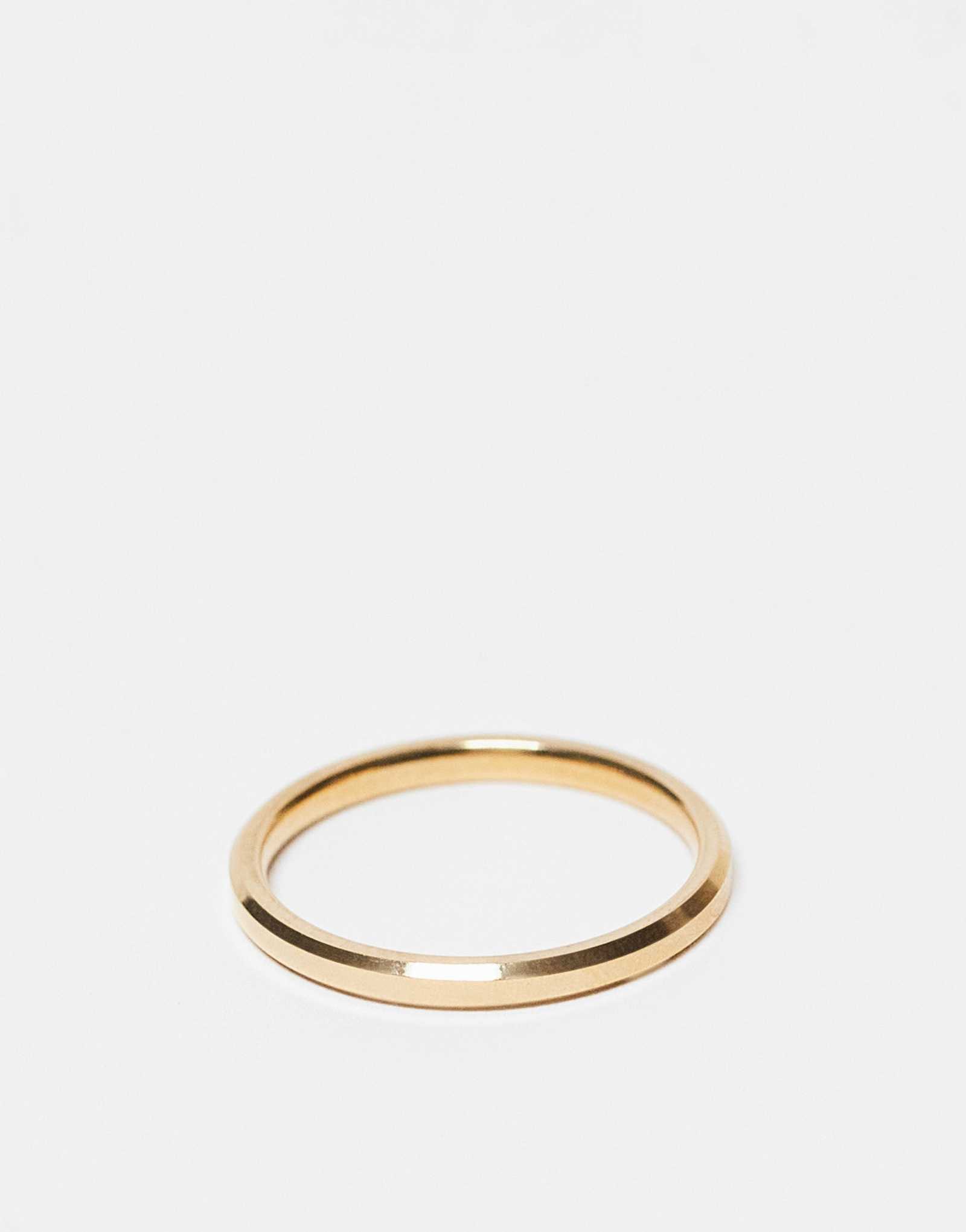 Тонкое кольцо Lost souls толщиной 2 мм с покрытием из 18-каратного золота