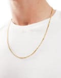 Lost Souls 2mm thin curb chain in 18k gold plated