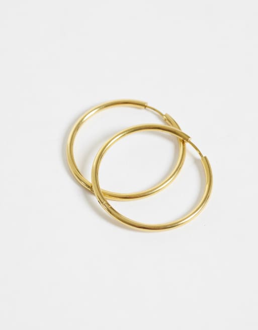 Lost Souls 35mm hoop earrings in 18K gold plated stainless steel, 3 of 4