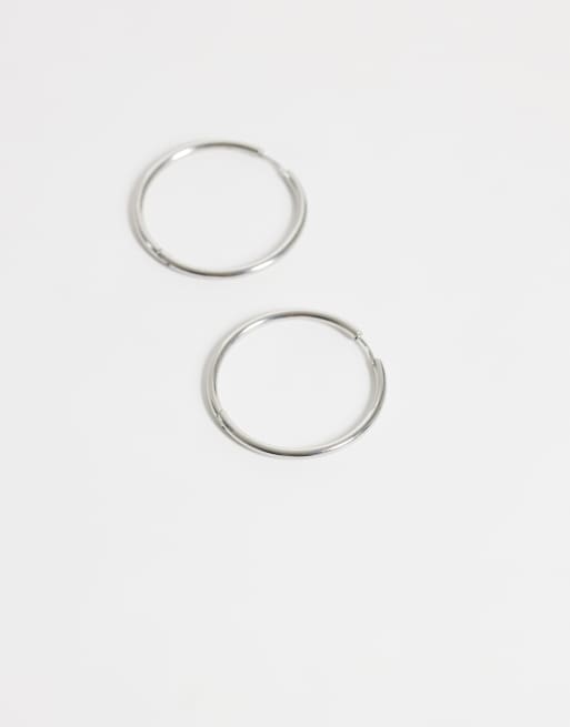 Lost Souls 35mm hoop earrings in stainless steel, 3 of 4