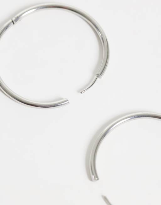 Lost Souls 35mm hoop earrings in stainless steel, 4 of 4