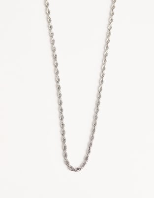 Lost Souls 3mm Diamond -cut Rope Necklace In Silver