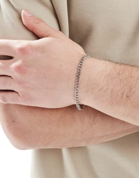 Lost Souls 4mm Curb chain bracelet in stainless steel - view 1