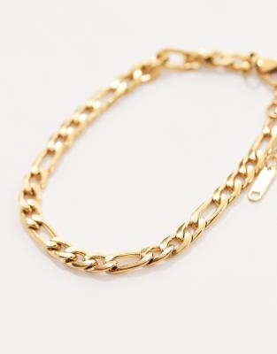 Lost Souls 4mm Figaro Chain Bracelet In Gold