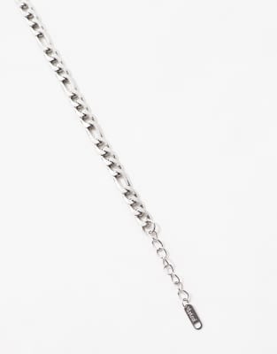 Lost Souls 4mm Figaro Chain Bracelet In Silver