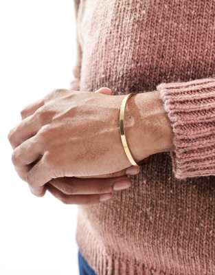 Lost Souls 4mm Skinny Cuff Bracelet In Gold