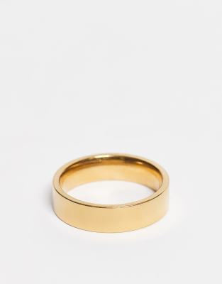 LOST SOULS Lost souls 6mm band ring in 18k gold plated